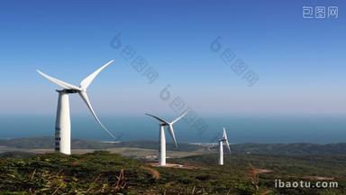 风电风能风车新能源绿色实拍4k